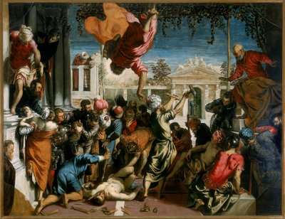 Cud św. Marka uwalnia niewolnika, 1548 autorstwa Jacopo Robusti Tintoretto