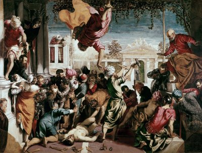 Cud św. Marka uwalnia niewolnika, 1548 autorstwa Jacopo Robusti Tintoretto