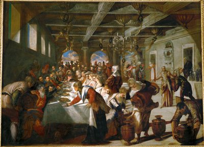 Wesele w Kanie ... (olej na płótnie) autorstwa Jacopo Robusti Tintoretto