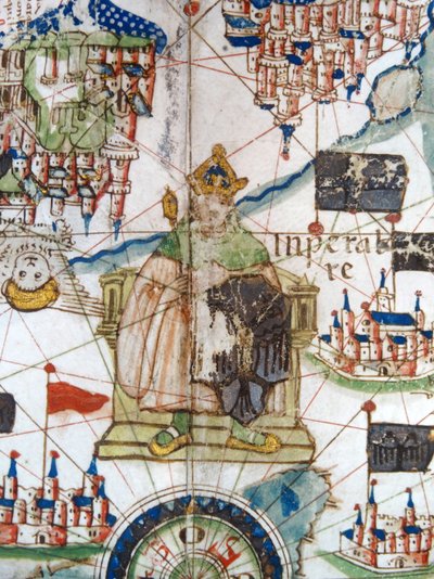 Święty cesarz rzymski, fragment renesansowej mapy Europy, Jacopo Russo autorstwa Jacopo Russo