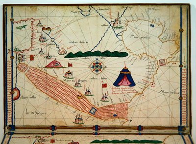 Pani Ital 550.03.15 fol.5v Mapa Morza Czerwonego, z Carte Geografiche autorstwa Jacopo Russo