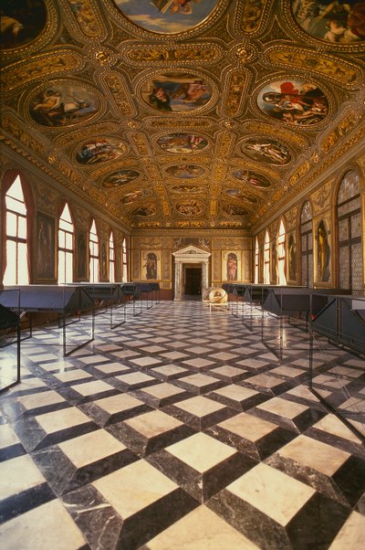 Sala Dorata, zbudowana 1537-88 autorstwa Jacopo Sansovino