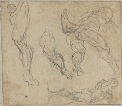 Figury i nogi (verso) autorstwa Jacopo Tintoretto