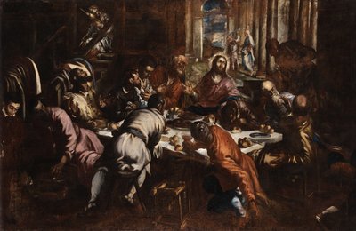 Jacopo Tintoretto Ostatnia wieczerza (studium do Ostatnia wieczerza w San Trovaso) autorstwa Jacopo Tintoretto
