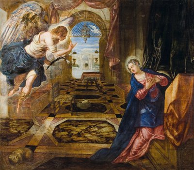 Zwiastowanie. autorstwa Jacopo Tintoretto