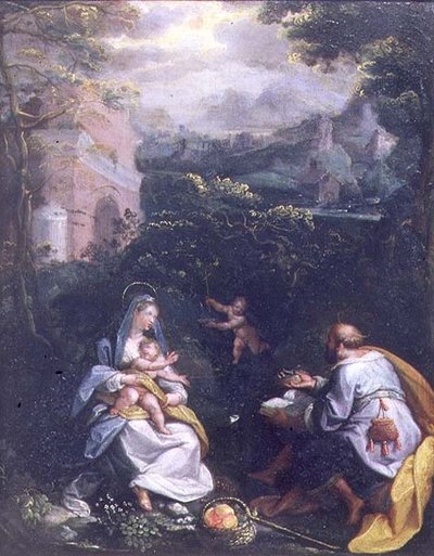 Odpocznij w locie do Egiptu (panel) autorstwa Jacopo Zucchi