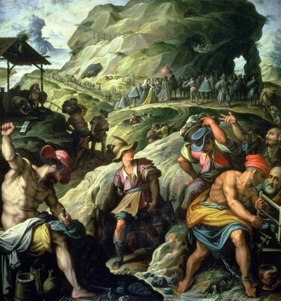 Kopalnia, 1572 autorstwa Jacopo Zucchi