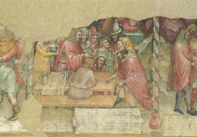 Józef sprzedany przez swoich braci (fresk) autorstwa Jacopo da Bologna