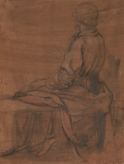 Siedzący mężczyzna widziany z tyłu autorstwa Jacopo da Empoli