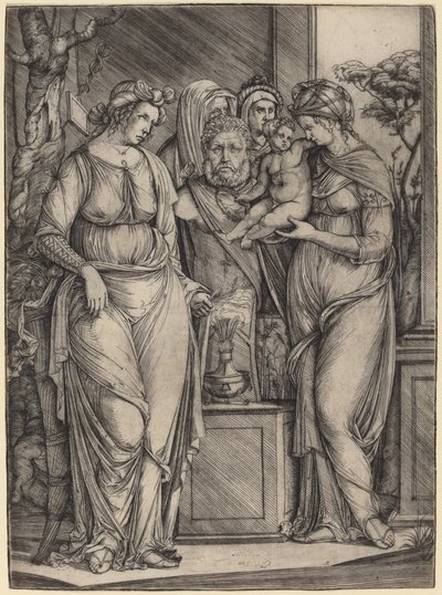 Wielka ofiara dla Priapa, ok. 1930 r. 14991501. autorstwa Jacopo de Barbari