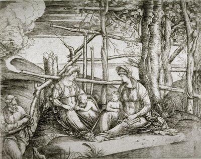 Święta Rodzina ze świętą Elżbietą autorstwa Jacopo de