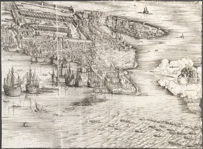 Widok Wenecji [dolny prawy blok], 1500. autorstwa Jacopo de Barbari