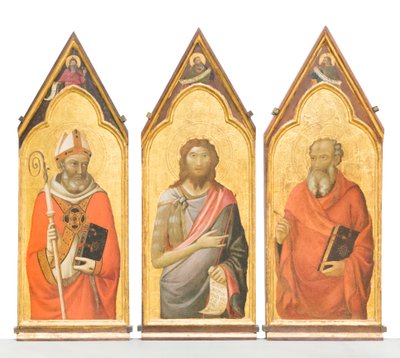 Święty Jan Chrzciciel, święty Jan Ewangelista, święty Idziego autorstwa Jacopo del Casentino