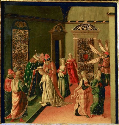 Koronacja Estery przez Aswerusa ... autorstwa Jacopo del Sellaio