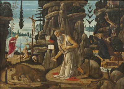 Pokutnik św Hieronim autorstwa Jacopo del Sellaio