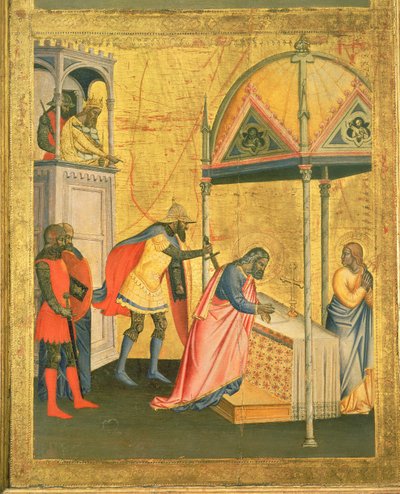 Męczeństwo św. Mateusza, z Ołtarza św. Mateusza i sceny z jego życia, ok. 1367-70 (tempera na desce) autorstwa Jacopo di Cione