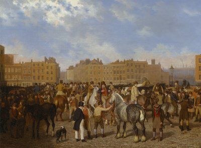 Old Smithfield Marketpolish autorstwa Jacques-Laurent Agasse