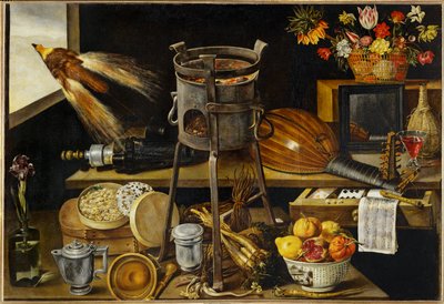 Les cinque sens et les quatres elements Pięć zmysłów i cztery żywioły ... autorstwa Jacques (attr. to) Linard