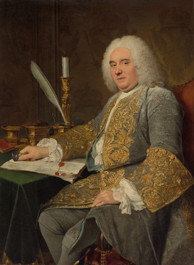 Portret Jeana-Gabriela du Theila podczas podpisywania traktatu wiedeńskiego autorstwa Jacques André Joseph Aved
