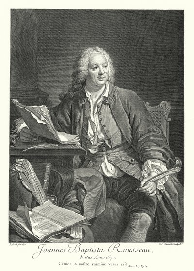 Jean-Baptiste Rousseau, francuski poeta i dramaturg (grafika) autorstwa Jacques Andre Joseph Camelot (after) Aved