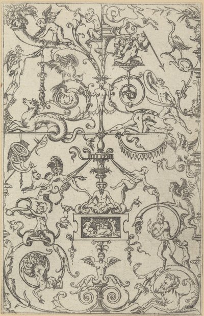 Panel groteskowy, 1550. autorstwa Jacques Androuet Du Cerceau