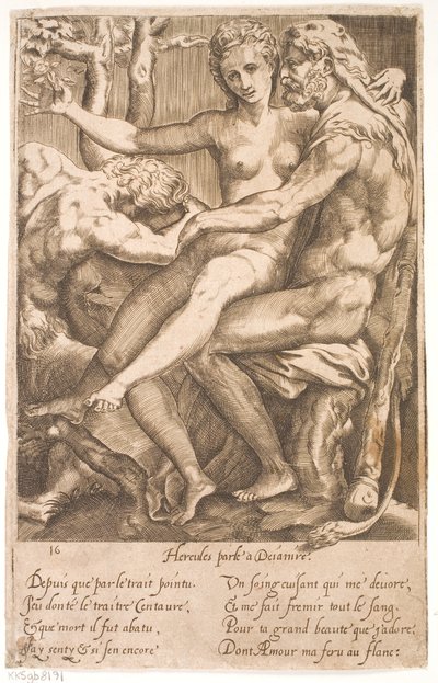 Herkules i Deianire autorstwa Jacques Androuet Ducerceau d.Æ.