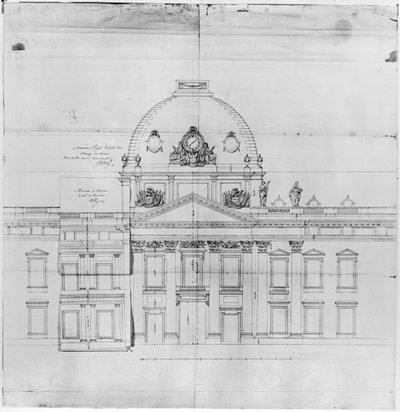 Projekt Ecole Militaire w Paryżu, 1769 r. autorstwa Jacques-Ange Gabriel