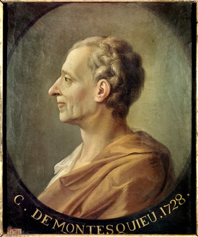 Portret francuskiego filozofa i myśliciela politycznego Charlesa de Secondata, barona de la Brede et de Montesquieu (1689-1755) Portret Jacques Antoine Dassier (1715-1759) ok. 1728. Wymiary 0,63 x 0,52 m. Wersal. Muzeum Zamkowe - Portret Fr autorstwa Jacques Antoine (after) Dassier