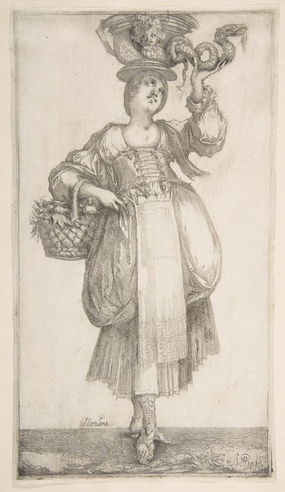 Hortulana, z serii Hortulanae, 1611. autorstwa Jacques Bellange