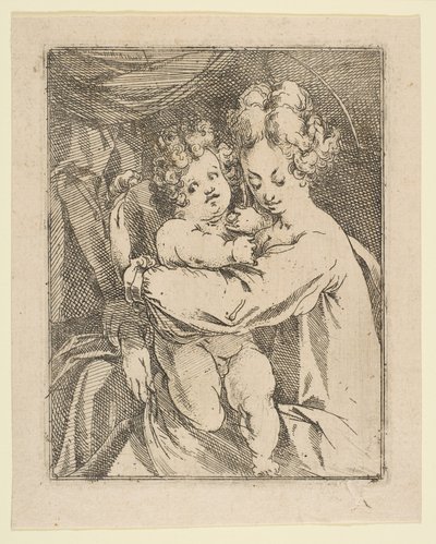 Madonna z Dzieciątkiem, 1612-16. autorstwa Jacques Bellange
