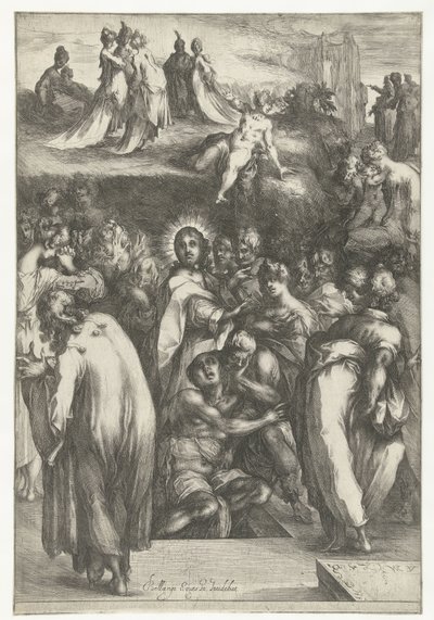 Wskrzeszenie Łazarza autorstwa Jacques Bellange
