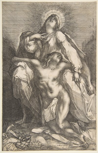 Pieta, 1612-16. autorstwa Jacques Bellange