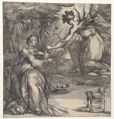 Zwiastowanie. autorstwa Jacques Bellange