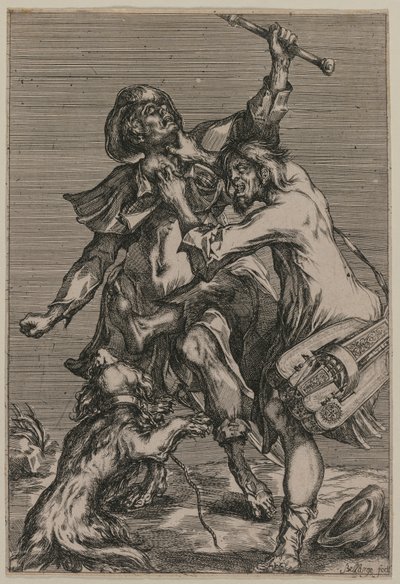 Walka dwóch żebraków autorstwa Jacques Bellange