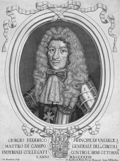 Książę Georg Friedrich Waldeck, lata 90. XVII wieku. autorstwa Jacques Blondeau