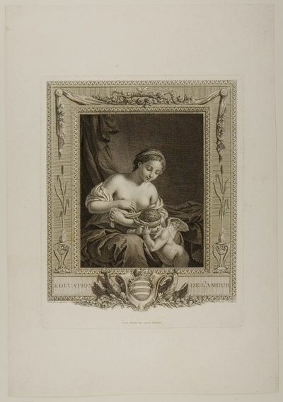 Edukacja Kupidyna (grafika) autorstwa Jacques Bouillard