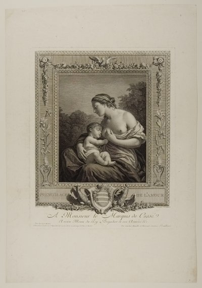 Pierwsza era Kupidyna (grawerowanie) autorstwa Jacques Bouillard