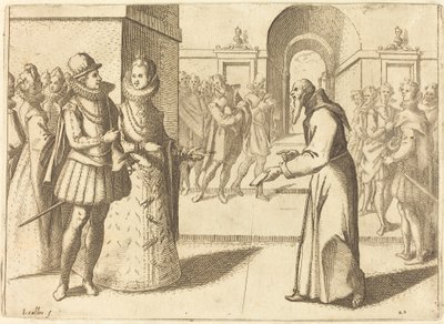 Kapucio dziękujący królowi Bawarii, 1612 r. autorstwa Jacques Callot