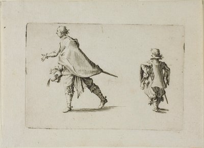 Dżentelmen i jego stronnik, z Kaprysów autorstwa Jacques Callot