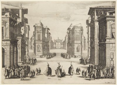 Akt 1, z serii Soliman autorstwa Jacques Callot