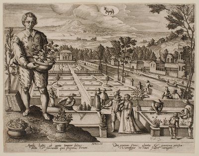 Kwiecień, z cyklu „Miesiące” autorstwa Jacques Callot