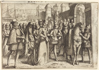 Przybycie do Walencji [awers] autorstwa Jacques Callot