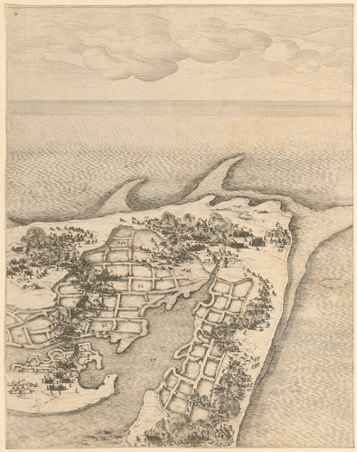 Fragment obrazu „Oblężenie cytadeli św. Marcina na wyspie Île de Ré” autorstwa Jacques Callot