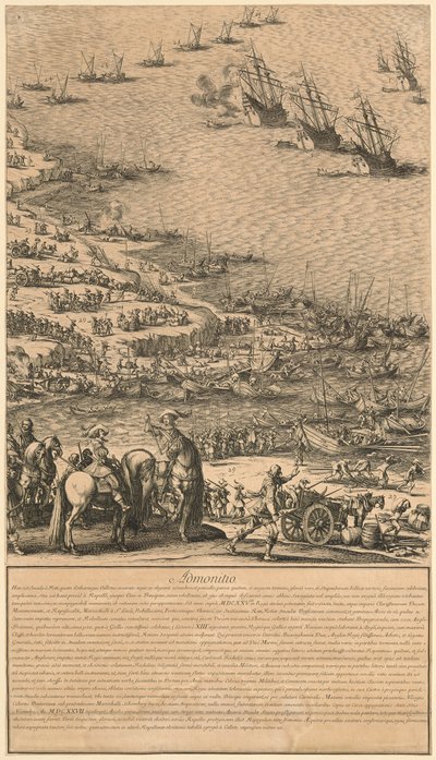 Fragment „Oblężenia cytadeli Saint-Martin na Île de Ré” autorstwa Jacques Callot