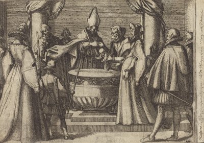 Chrzest księcia Hiszpanii [verso] autorstwa Jacques Callot