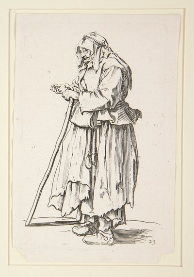 Żebraczka otrzymująca jałmużnę od The Beggars autorstwa Jacques Callot