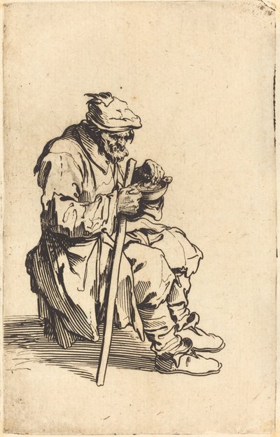 Jedzenie żebraka, ok. 1622 autorstwa Jacques Callot