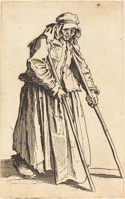Żebraczka z kulami, ok. 1930 r. 1622. autorstwa Jacques Callot