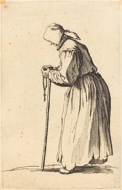 Żebraczka z różańcem autorstwa Jacques Callot