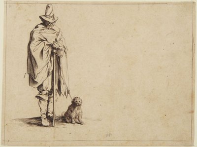 Żebrak z psem autorstwa Jacques Callot